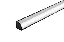 Профиль угловой LR49-L3-MBL 16*16*3000 алюминиевый для светодиодной ленты в комплекте с матовым экраном, 2 заглушки и 2 крепежа, черный — купить оптом и в розницу в интернет магазине GTV-Meridian.